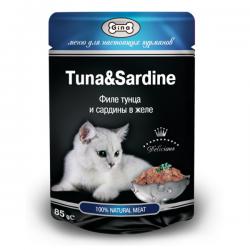 Корм для кошек Gina Cat Tuna & Sardine in Jelly